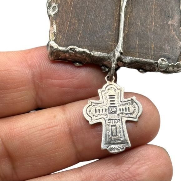 Suffering Christ Painting by Bartolomé Esteban Murillo Glass Hand Solder Pendant - Picture 5 of 15